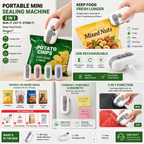 Portable Mini Sealing Machine 2 in 1 USB Rechargeable Magnetic Heat Sealing and Cutting Bag Sealer, Plastic Bag Sealing Machine, Multicolour
