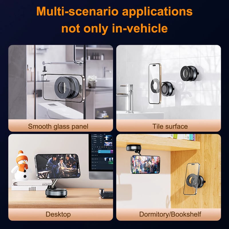Magnetic Suction Phone Holder (360° Rotation)