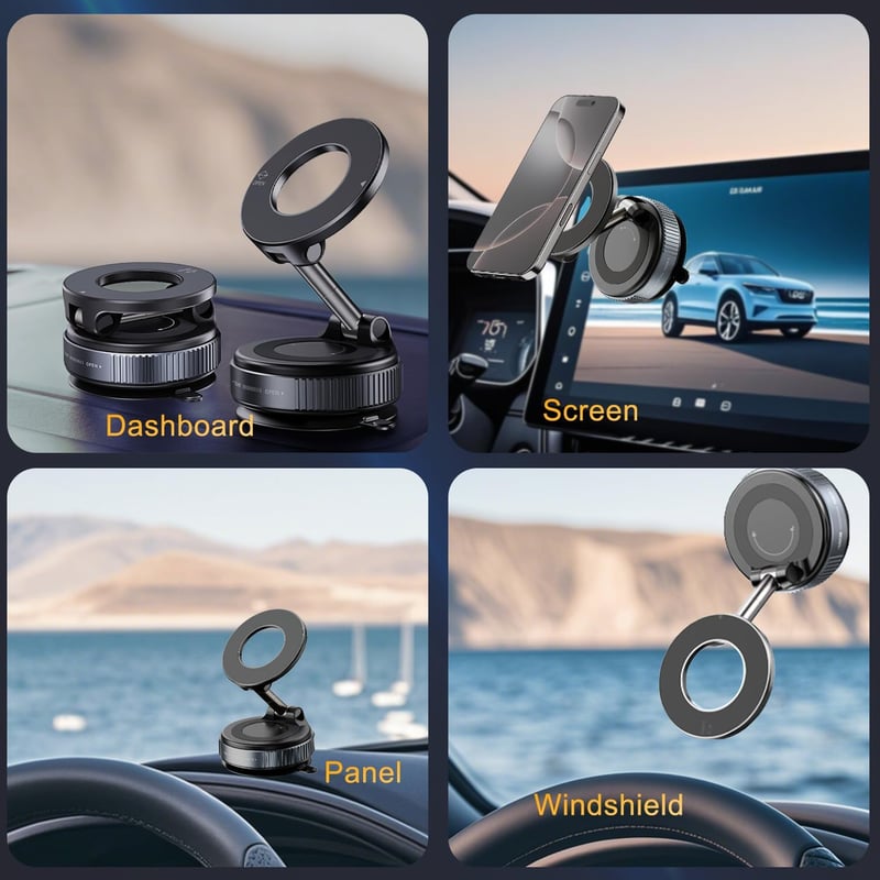 Magnetic Suction Phone Holder (360° Rotation)
