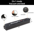 Vacuum Sealer Machine, Automatic Fresh Food-Sealer, Vacuum Packing Machine for Fruits, Meat Preservation with Dry & Moist Sealing Modes